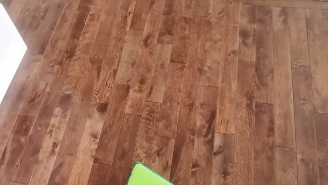 why is my engineered wood floor turning black